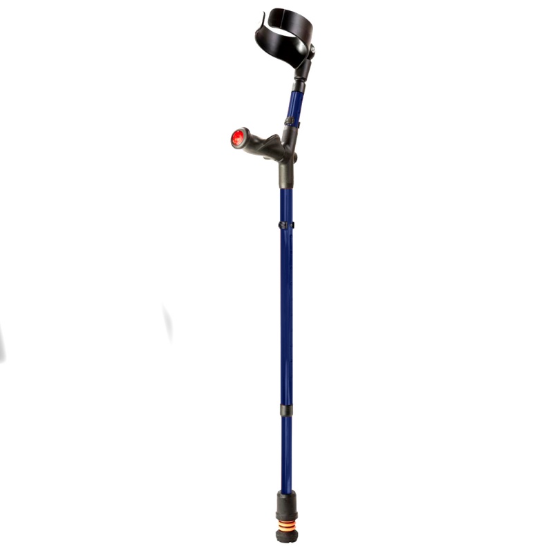 Flexyfoot Comfort Grip Double Adjustable Blue Crutch for the Right Hand